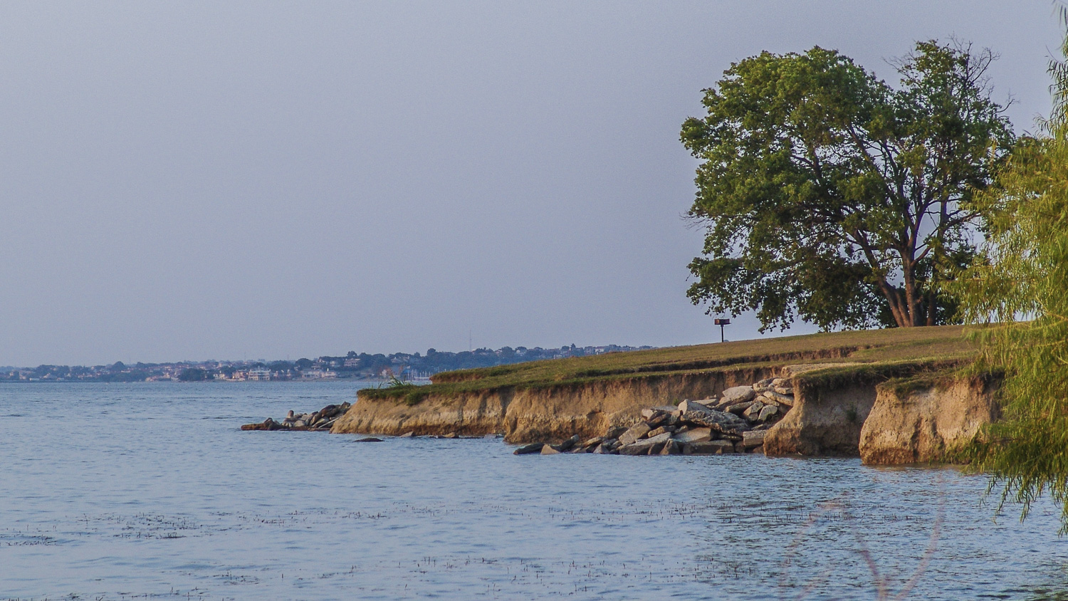 Luxury lakefront estate at dusk in Heath, TX on Lake Ray Hubbard